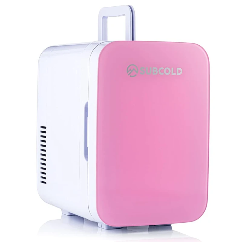 Subcold Ultra 6 Mini Fridge Cooler & Warmer - 6L Quiet, AC/USB (Pink)