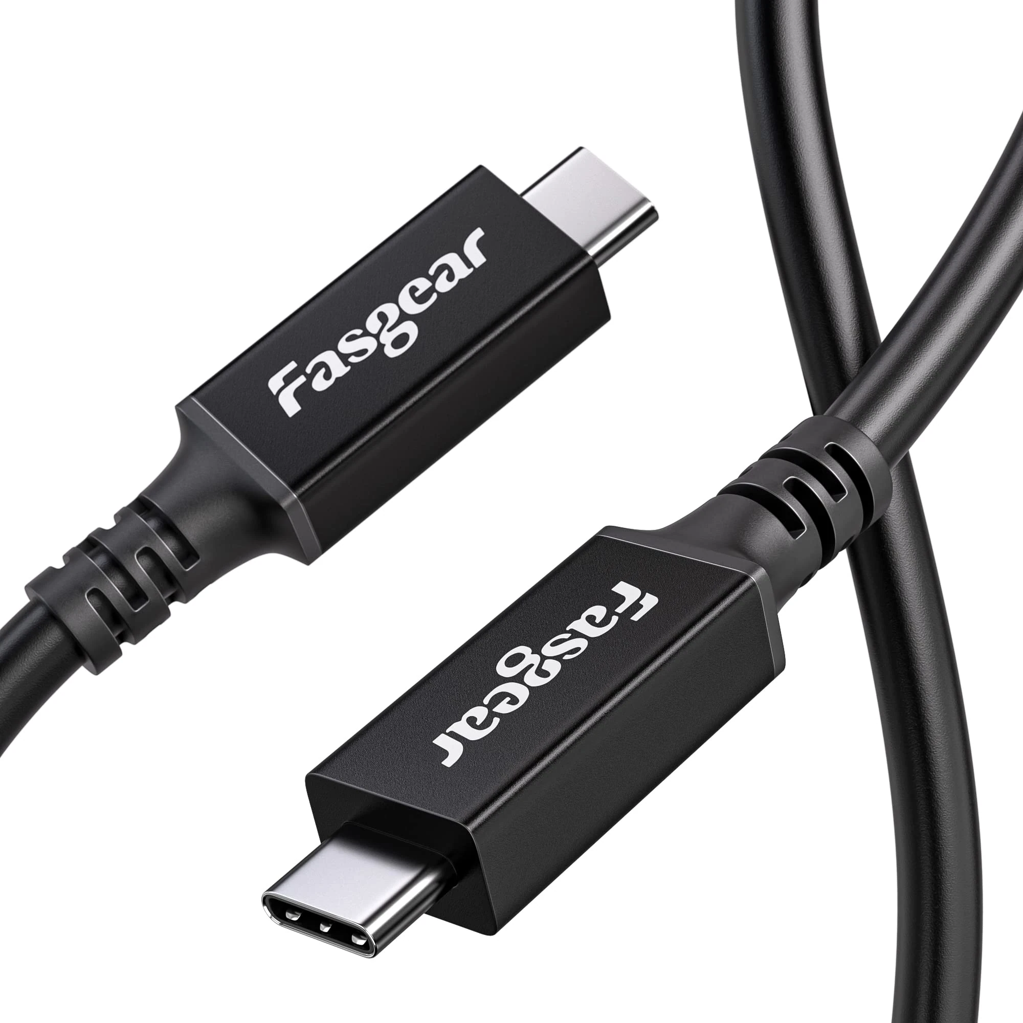 Fasgear USB 4 Cable 2.5m Long 40Gbps USB C to Type C Cable 8K USB-C Video Cord 100W PD Fast Charging Compatible for MacBook Pro Thunderbolt 4 Port/Samsung Monitor/Dell Display/eGPU Docking(2.5m (TPE))