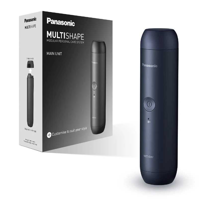 Panasonic MULTISHAPE ER-CBN1 Modular Body Care System Main Unit for Beard Body Hair Nose Ear Eyebrow Trimmer 3 Blade Razor Toothbrush with Rechargeable Ni-MH Battery