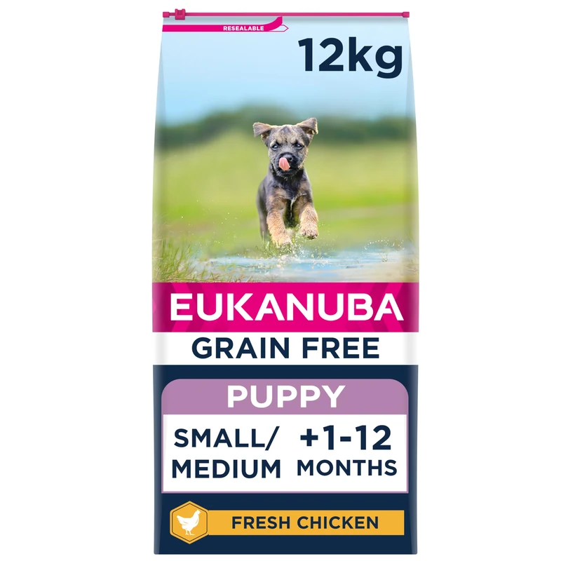 Eukanuba Grain Free Puppy Dry Dog Food Small/Medium - 12kg