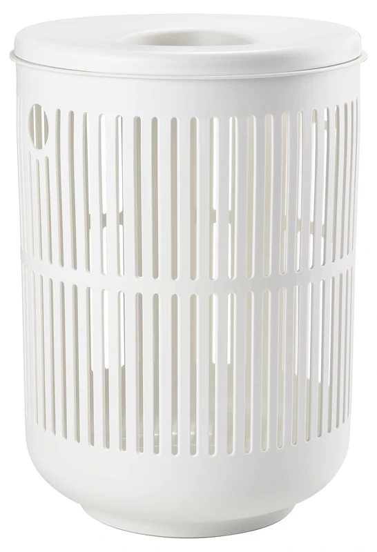 Zone Denmark Ume Laundry Basket with Lid Laundry Hamper Laundry Basket Diameter 40 cm Height 54 cm White