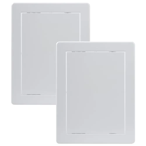 Vent Systems 6 x 8 Inch / 150 x 200 mm Access Panel - Pack of 2 - Easy Access Doors - ABS Plastic - Access Panel for Drywall, Wall and Ceiling Electrical and Plumbing Service Door Cover