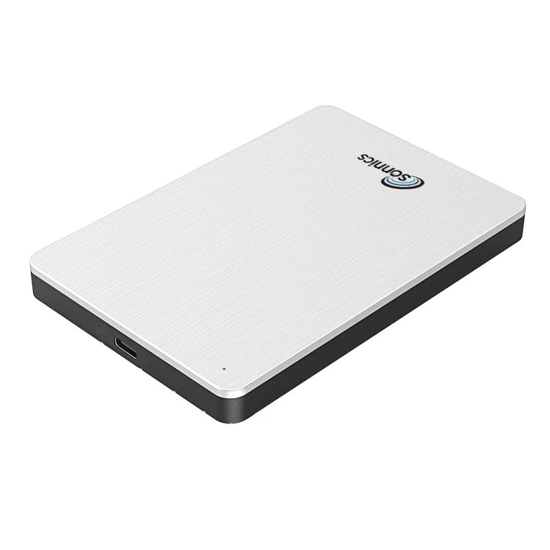 Sonnics 1TB Silver External Portable Hard drive type C USB 3.1 Compatible with Windows PC, Mac, Smart tv, XBOX ONE & PS4
