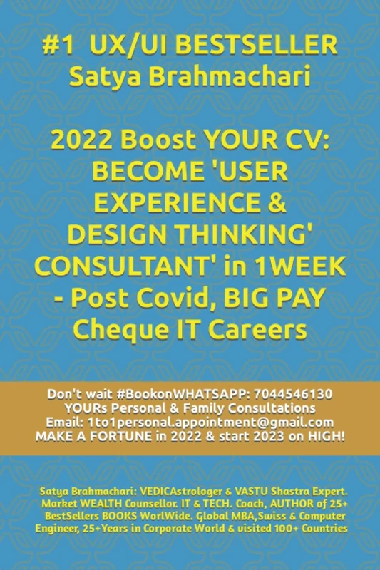 2022 Power UR DIGITAL CV: BECOME 'UX and UI/Design Thinking' CONSULTANT' in 1WEEK: Post Covid, BIG PAY Cheque IT Careers for next 10 Years