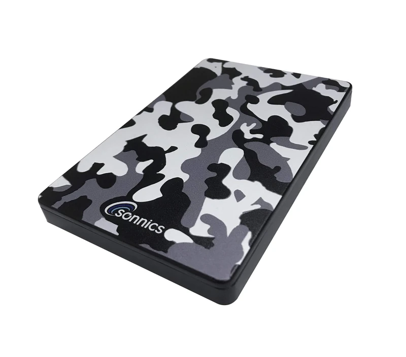 Sonnics 1TB Grey Camo External Portable Hard drive type C USB 3.1 Compatible with Windows PC, Mac, Smart tv, XBOX ONE & PS4