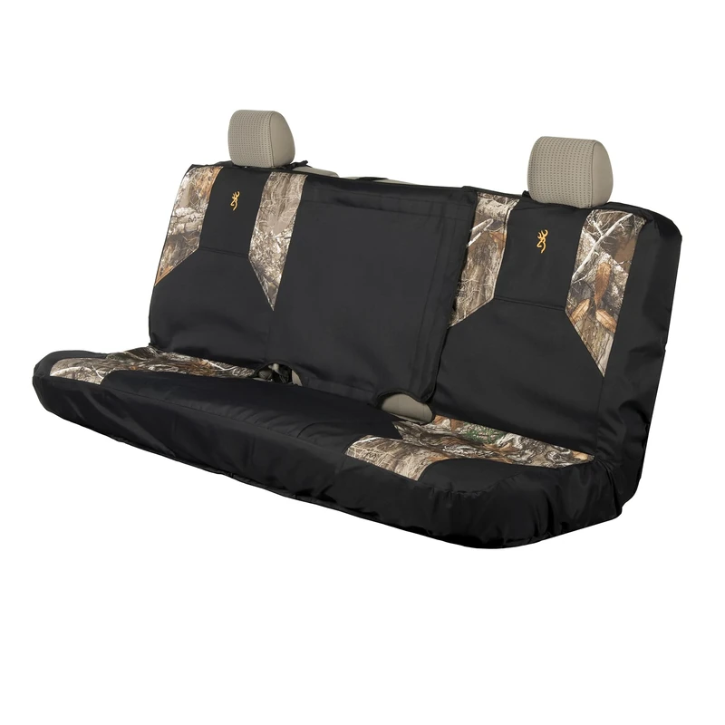 Browning Universal Front and Bench Seat Covers, Water and Dirt Resistant Car, Truck, and SUV Seat Covers, Realtree Edge (Excursion), Full Size Bench