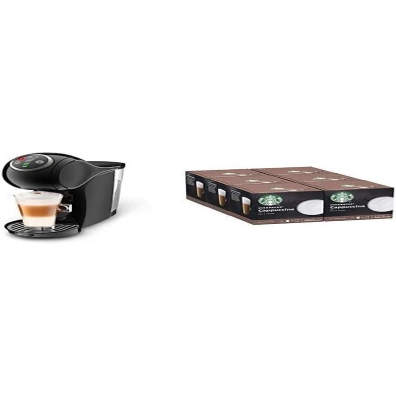 De'Longhi Nescafé Dolce Gusto, Genio S Plus Black + 72 Starbucks Cappuccino Coffee Pods