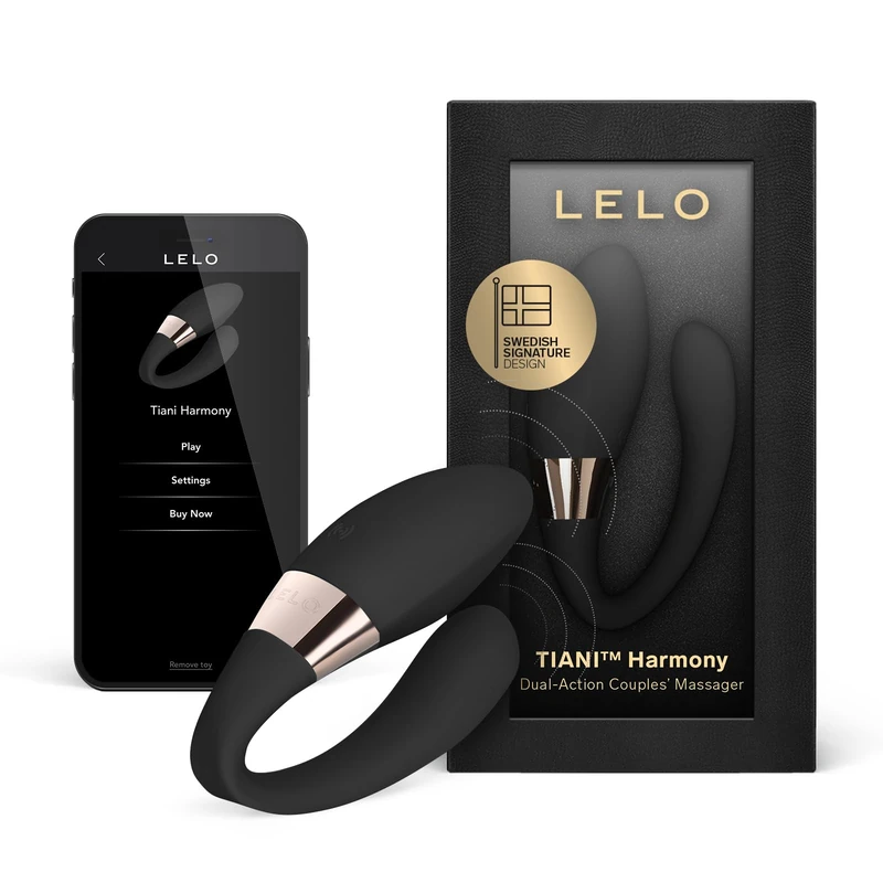 LELO TIANI Harmony Sex Toys for Couples Controlled by The App with 2 Synced Motors with 10 Settings, Sex Products for Adult Couples, Womens Vibrator, Remote Control Vibrator (Black) - Image 1