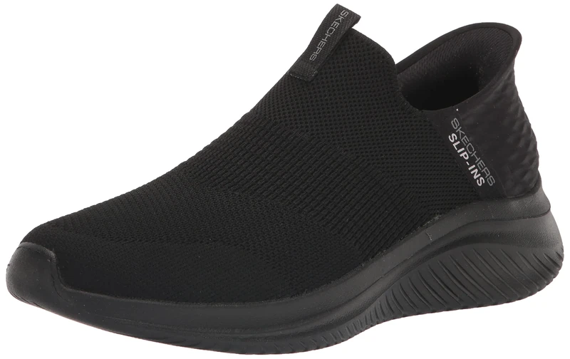 Skechers Men's Ultra Flex 3.0 Smooth Step Hands Free Slip-ins Sneaker, Black, 8 UK