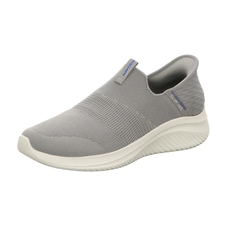 Skechers Men's Ultra Flex 3.0 Smooth Step Sneaker, Grey Knit Trim, 8.5 UK