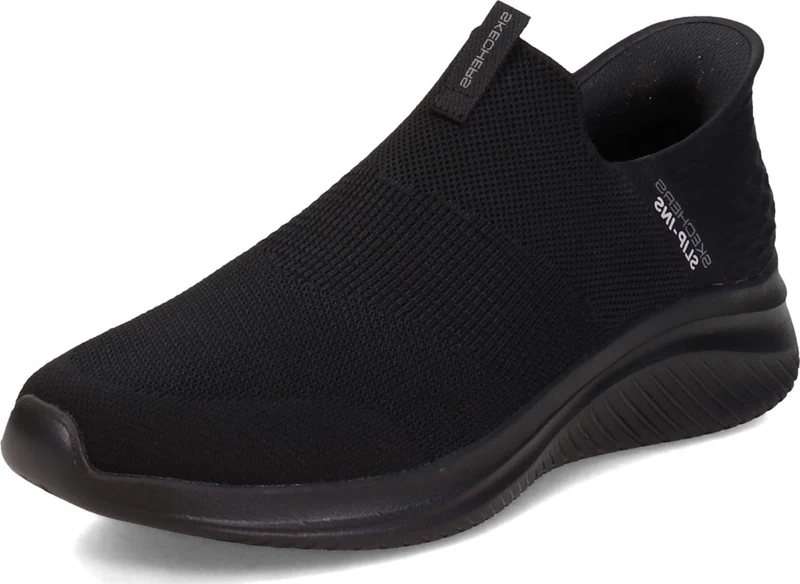 Skechers Men's Ultra Flex 3.0 Smooth Step Sneaker, Black Knit Trim, 10 UK