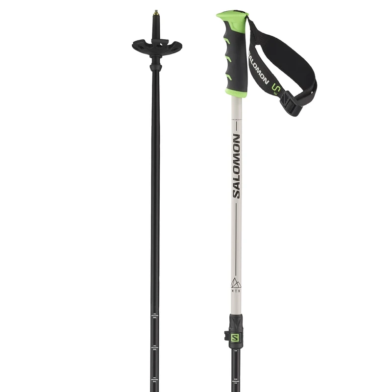 Salomon Mtn Alu S3 Unisex Poles Ski Hiking, Consciously thought, Foldable, and Reliable, Grey, One Size, rainy day