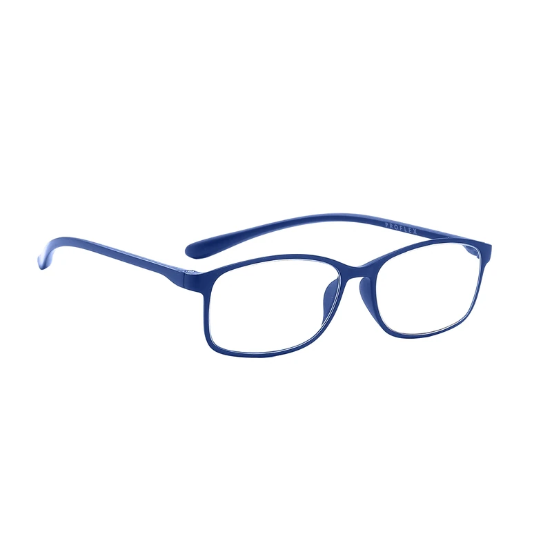 PROFLEX BluOptix Blue Light Blocking lightweight, flexible, scratch resistant, unisex (mens + womens), computer screen technology reading glasses (blue, +2.5)