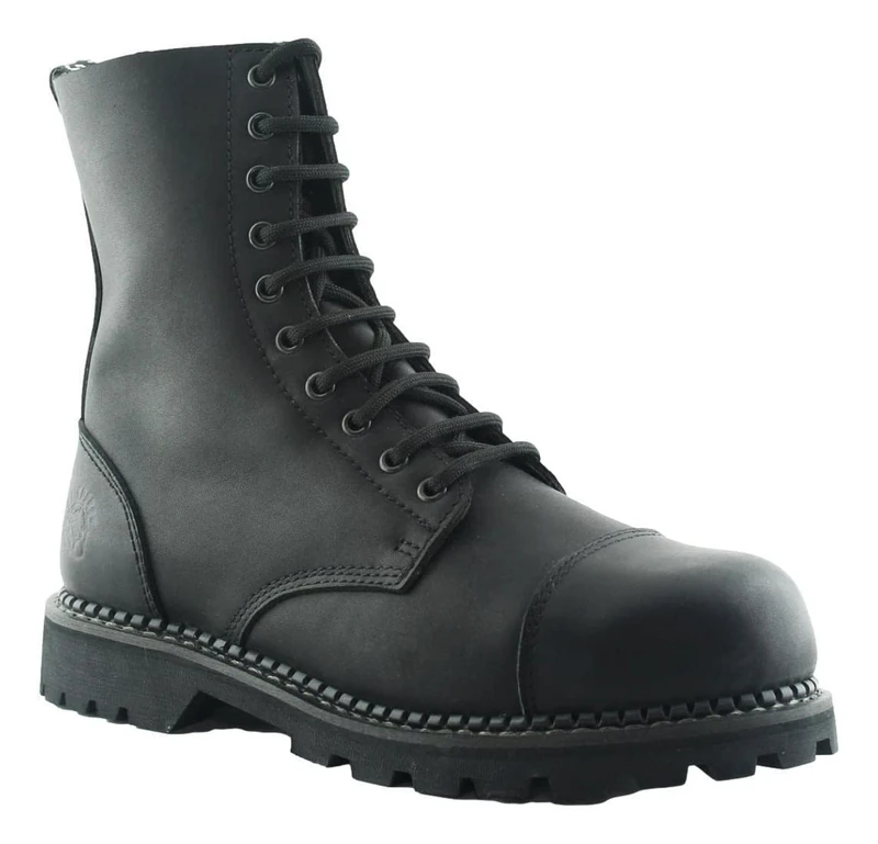 Grinders Black Work Safety 10 Hole Boots UK 8/EU 42