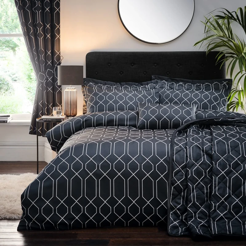 Portfolio Duvet Cover Set, Black, 254x254cm
