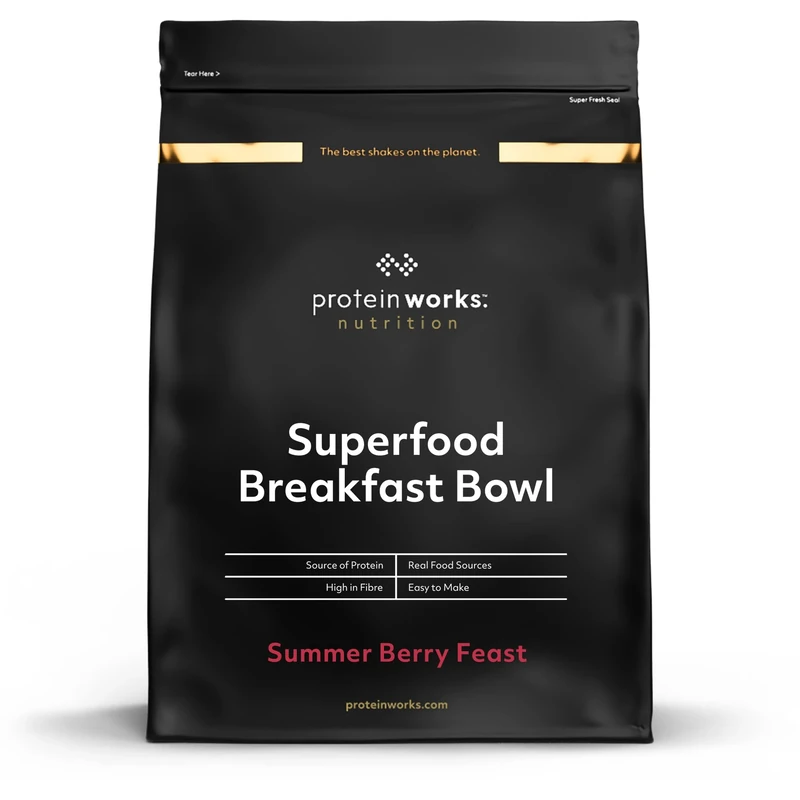 Protein Works - Superfood Breakfast Bowl, Nutrient Dense Natural Breakfast, High Protein Breakfast, High In Fibre, 40 Servings, Summer Berry Feast, 2.4kg