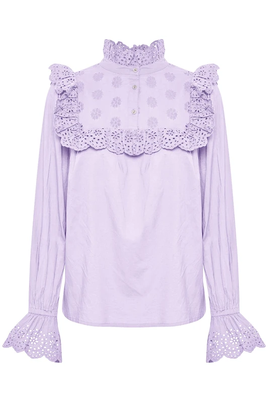 Part Two Women's Nileapw Sh Feminine Silhouette Long Sleeve Blouse, Orchid Petal, XXS