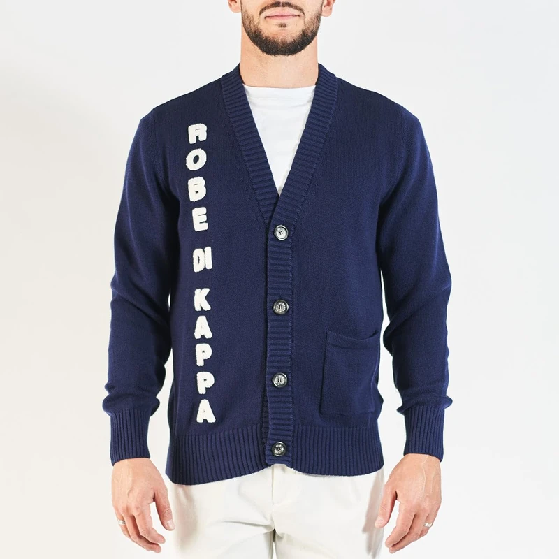 Kappa MARCUS KNITWEAR RDK KNITT GIOVANI | MAN | SIZE L | BLUE MARINE/WHITE MASTICE