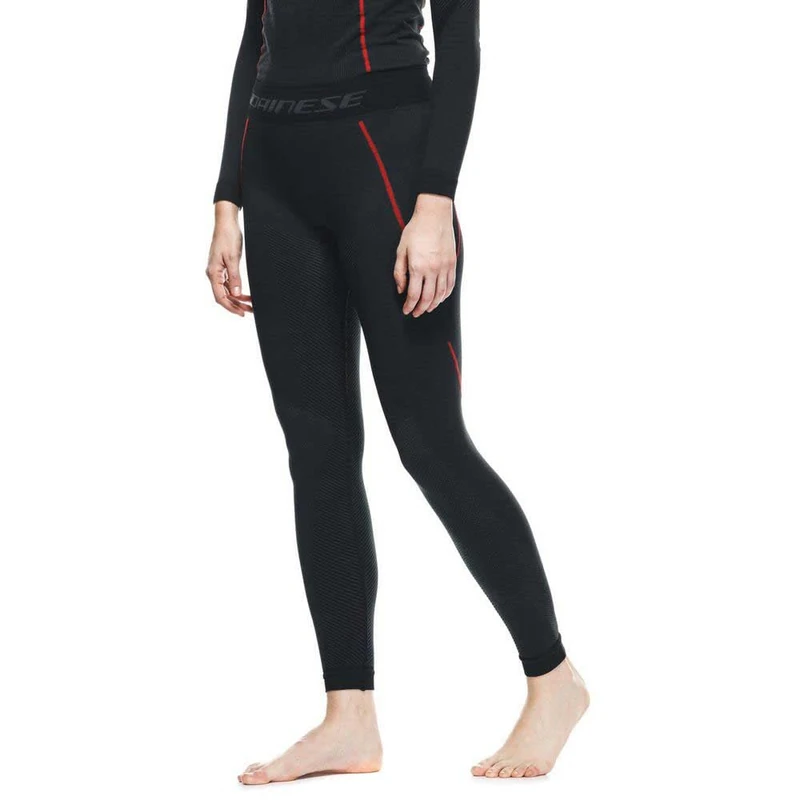 Dainese Thermo Pants Lady, Motorbike Thermal Base Layer Pants, Women, Black/Red, M