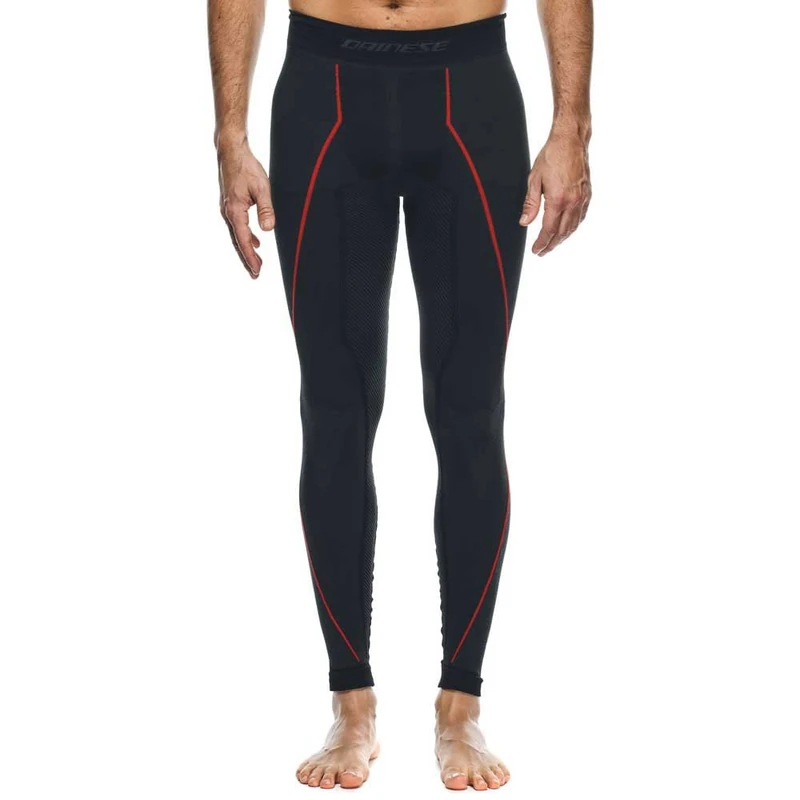 Dainese Thermo Pants, Motorbike Thermal Base Layer Pants, Men, Black/Red, XL/X