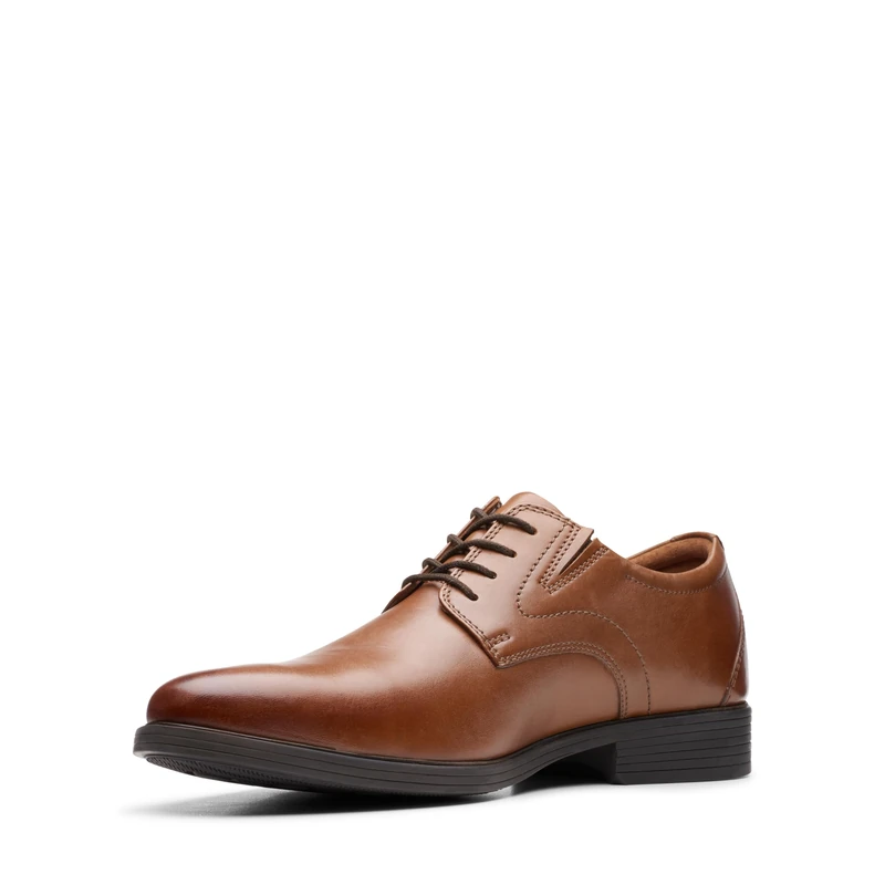 Clarks Whiddon Plain Mens Dark Tan Lea, 13