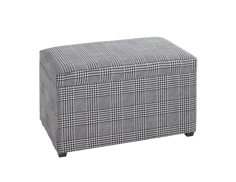 HAKU Moebel Bohemian Storage Bench - Black and White Checkered