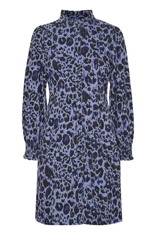 Part Two Women's Ruthiepw Dr Casual Dress, Blue Beanie Leo Print, 16