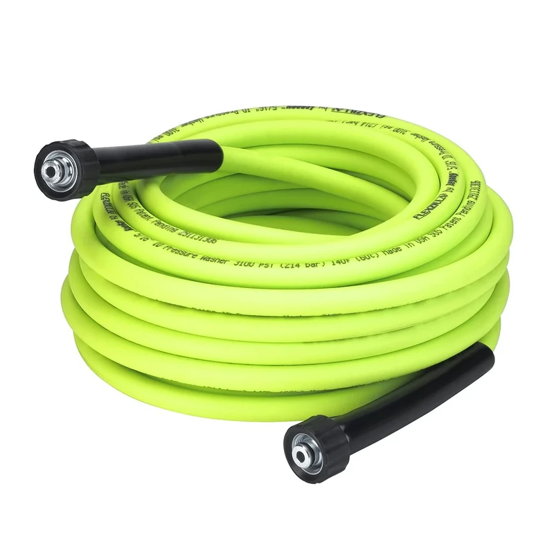 Flexzilla HFZPW3550M-E 5/16" x 50 Pressure Washer Hose, ZillaGreen, 5/16in. x 50ft