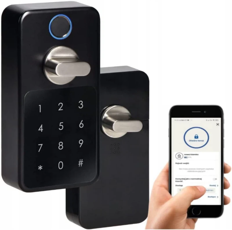 ORNO ZS-854 Door Lock Fingerprint Opening by Phone Working Mode: Bluetooth/Code/Fingerprint Reader IP44