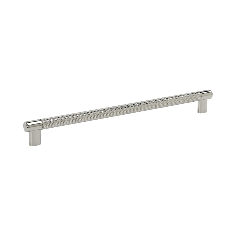 Amerock | Kitchen Cabinet Pull | Polished Nickel | 12-5/8 in (320 mm) Center-to-Center | Bronx | 1 Pack | Furniture Hardware | Cabinet Handle | Bathroom Drawer Pull