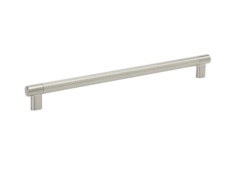 Amerock | Kitchen Cabinet Pull | Satin Nickel | 12-5/8 in (320 mm) Center-to-Center | Bronx | 1 Pack | Furniture Hardware | Cabinet Handle | Bathroom Drawer Pull