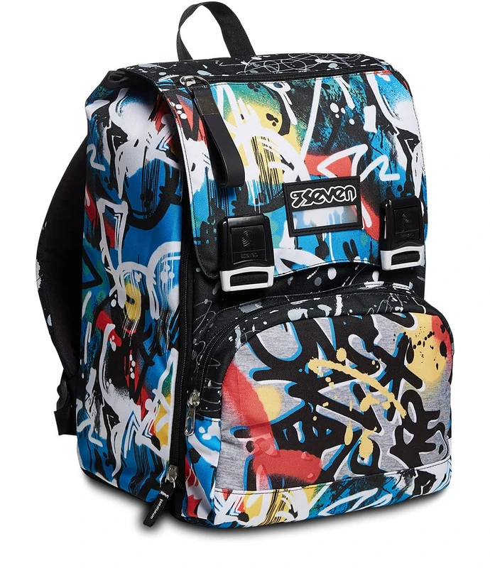 Seven Extendable Backpack, Navybush Boy, Black, Elementary and Middle Schools