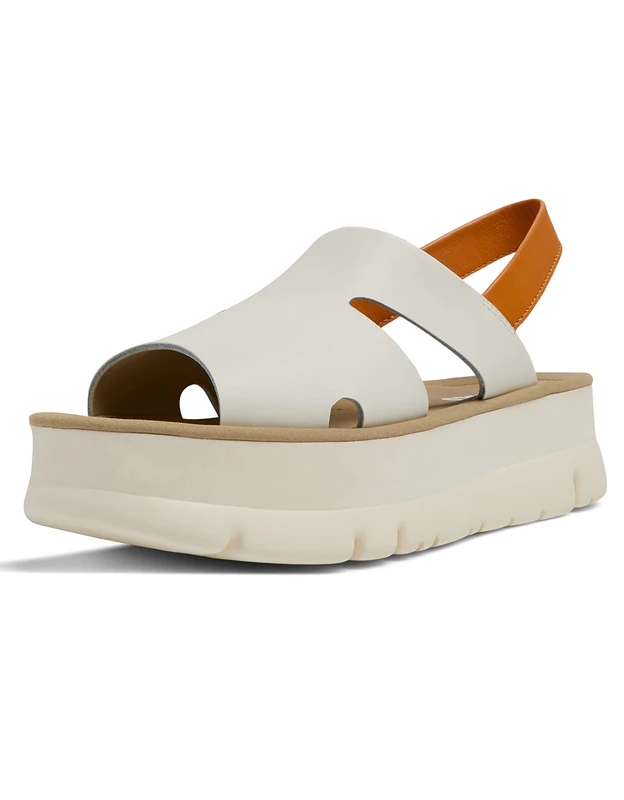Camper Women's Fashion Wedge Sandal, White Natural 011, 8 UK