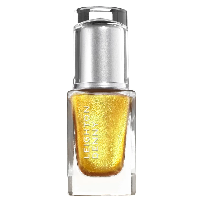LEIGHTON DENNY Nail Polish - Crazy For You - 75% Plant-Based Nail Varnish - Vegan - 12ml, Lemon Glitter