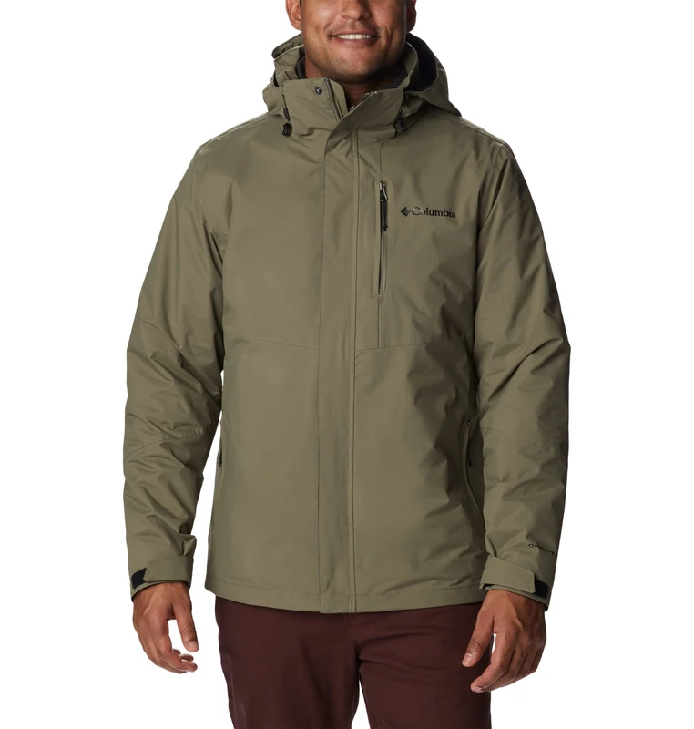 Columbia Men's Element Blocker Interchange Jacket, 3 In 1 Interchange Winter Coat, Stone Green, Size M
