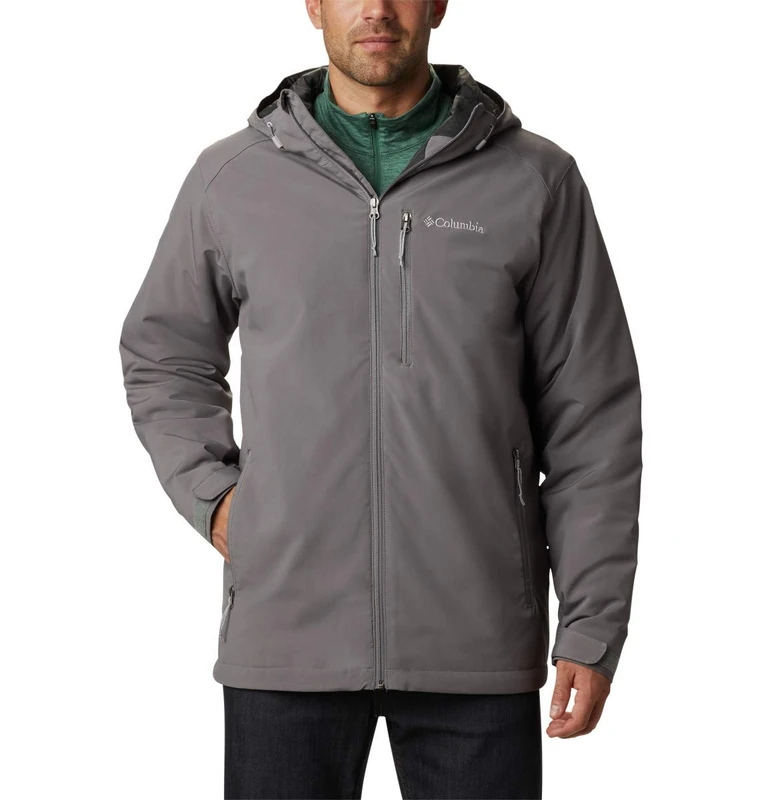 Columbia Men's Gate Racer Softshell, Softshell Jacket, City Grey, Size M