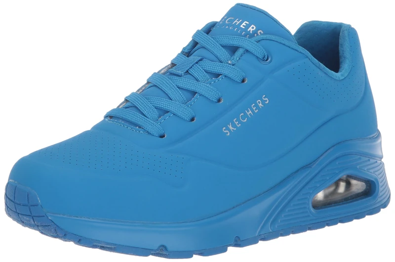Skechers Women's Uno-Night Shades Sneaker, Blue, 3.5 UK