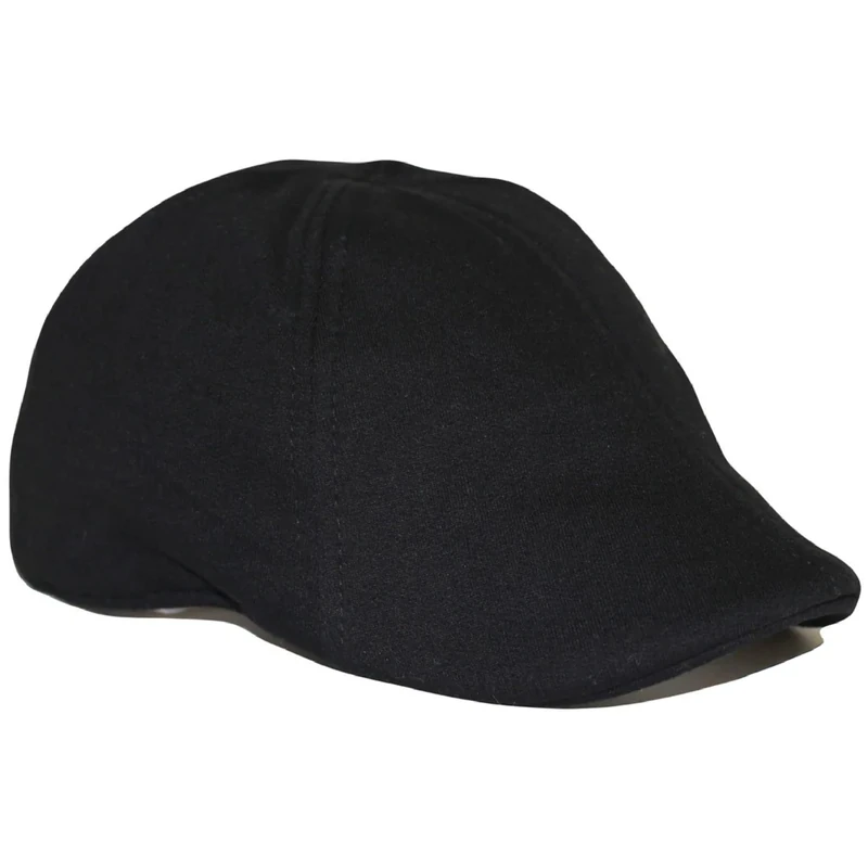 The Original Boston Scally Cap - The Dubliner Newsboy Flat Cap - 6 Panel Cotton Fitted Hat for Men - Black - XL, Black, X-Large