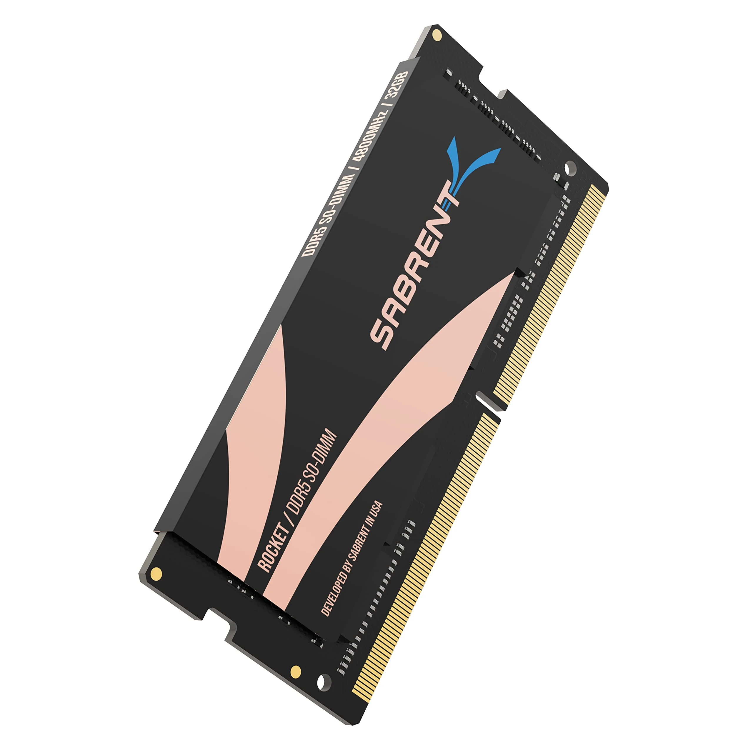 SABRENT RAM SODIMM Memory 32GB DDR5 4800MHz portable Memory Kit for Laptop, Ultrabook and Mini-PC (SB-DR5S-32G)