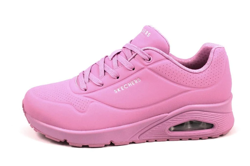 Skechers Women's Uno Stand On Air Trainers - Pink Durabuck