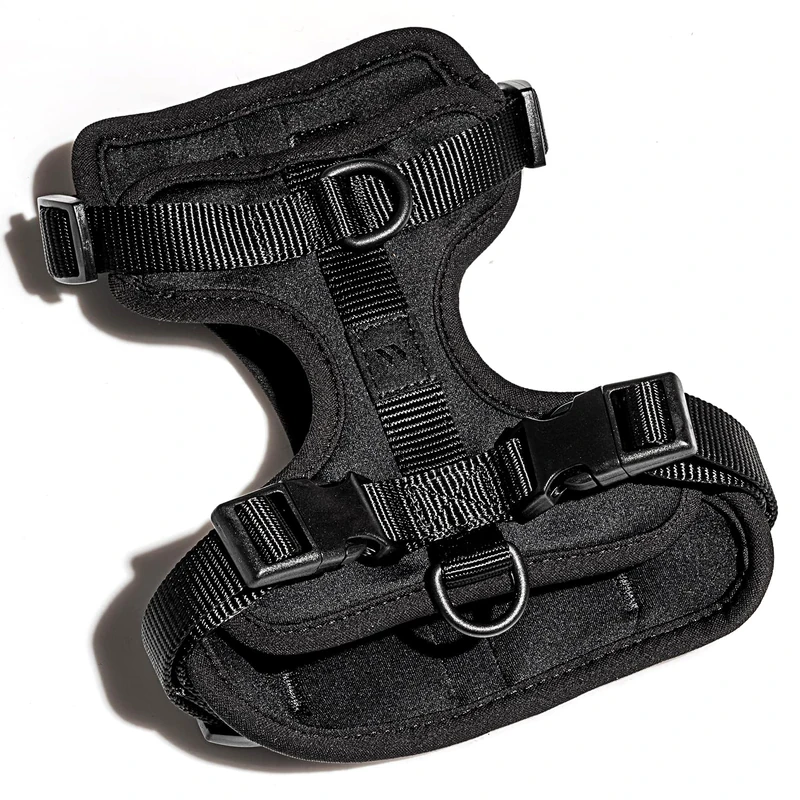 Wild One Dog Harness, No-Pull Pet Harness with 3 Leash Clips, Adjustable Soft Padded Dog Vest, Comfortable, Stretchy, Size S, Black