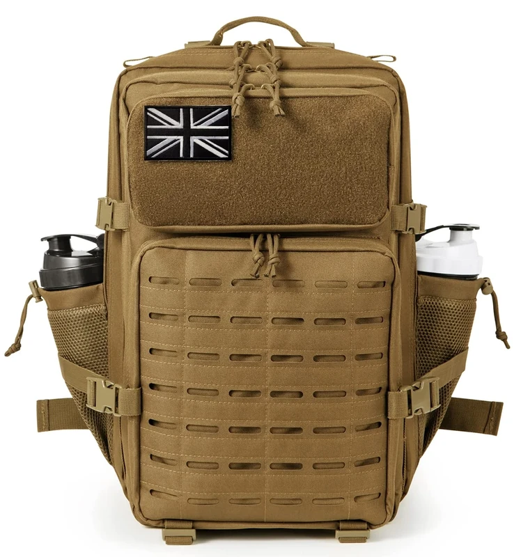 QT&QY Military Tactical Backpacks For Men Army Molle Daypack 25L/35L/45L Lage 3 Day Bug Out Bag Camping Hiking Rucksack With Bottle Holder