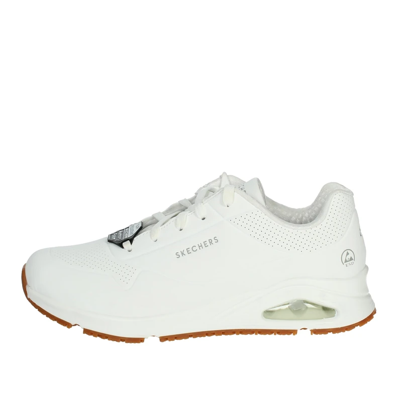 Skechers Mens Uno Sr Sutal Trainers, White Synthetic, 7.5 UK