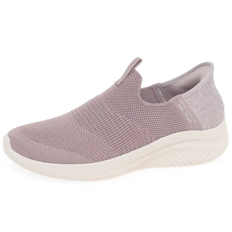 Skechers Women's Ultra Flex 3.0 Smooth Step Sneaker, Mauve Knit Jersey Trim, 5 UK