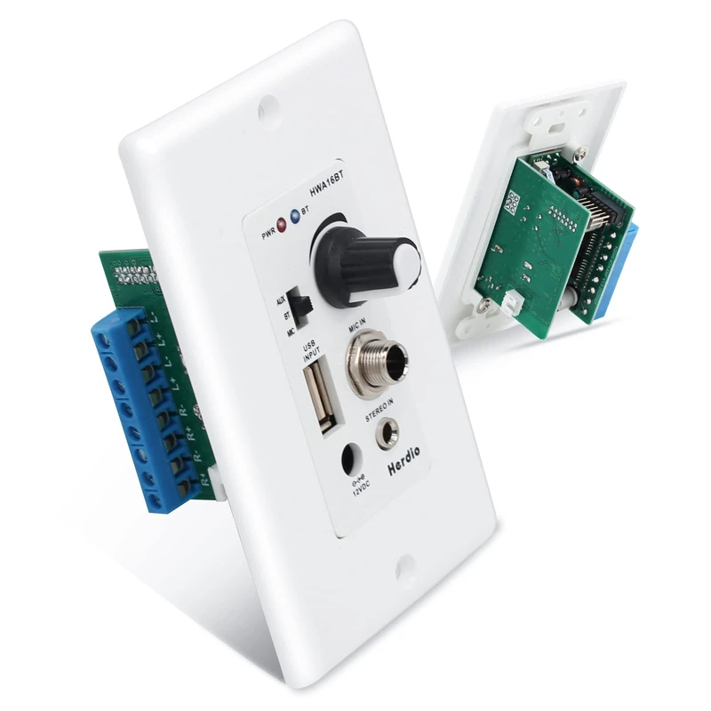 Herdio Bluetooth Wall Amplifier - 4 Channel Volume Control