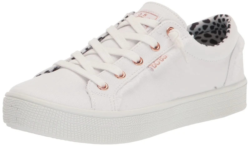 Skechers Women's 113328 WHT Trainers, White Canvas, 2 UK