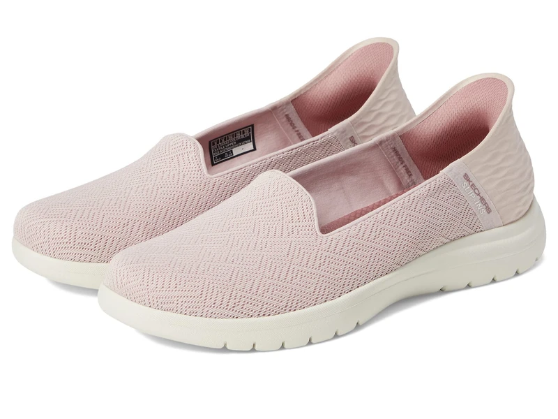 Skechers Women's On-The-Go Flex Astonish Slip-On Sneakers, Blush Textile, 3.5 UK