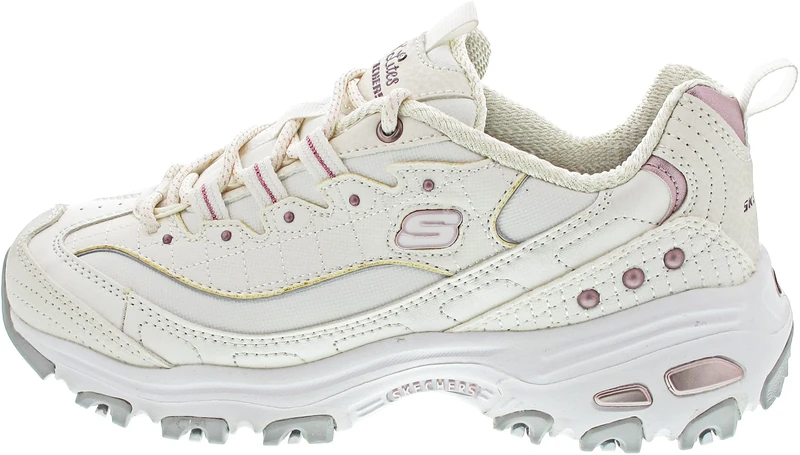 Skechers 149267 Wlv, Women’s Sports Shoes, Weißer Duraleather-Lavendelrand,
