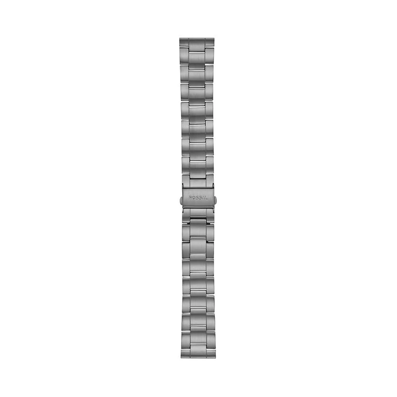 FOSSIL LiteHide S221438 Men's Watch Strap 12 mm Leather Grey, Smoke, 22 mm, Casual - Image 1