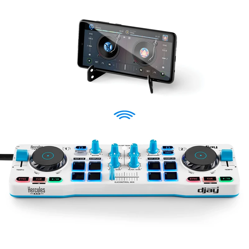 Hercules DJControl Mix Blue Edition - Compact DJ Controller